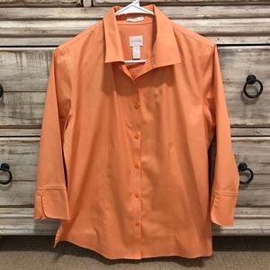 ✴️ Chico’s Orange Blouse - Size 1 (Chico’s sizing)